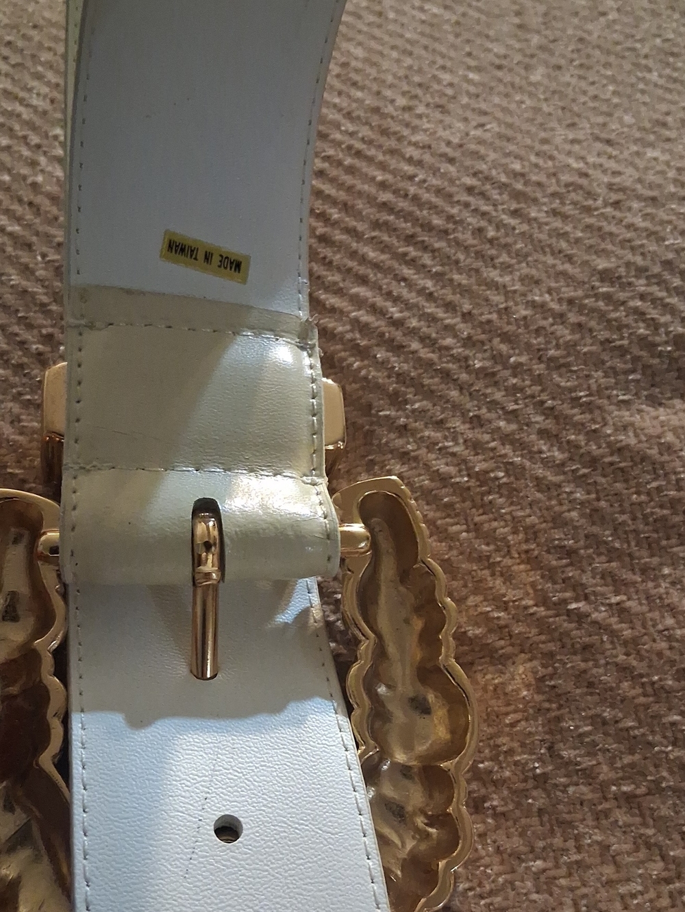 Cream Belt with Sculpted Gold Rope Buckle by Cipriani - Picture 5 of 8